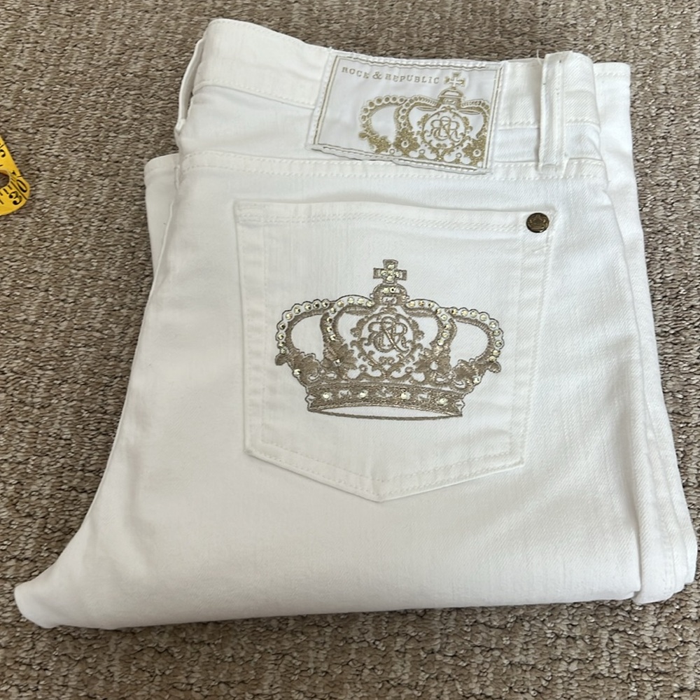 Rock & Republic Cream Jeans